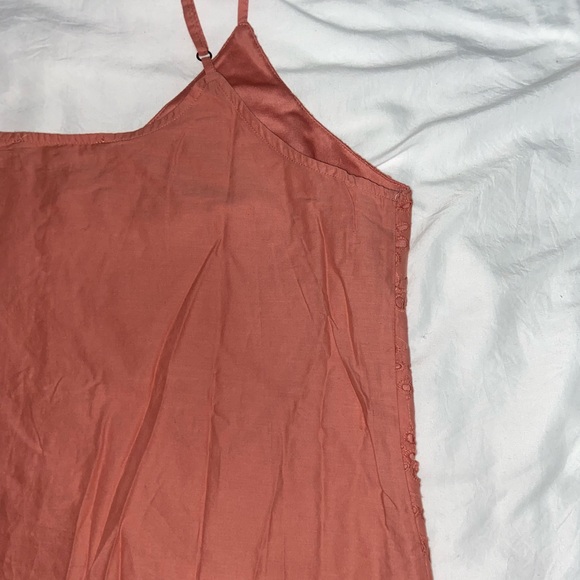 Women's Summer Top - Salmon Pink - Embroidered - Tank - Suzy Shier - 100% Cotton - Picture 6 of 7